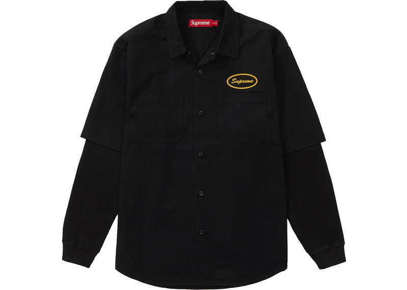 Supreme Supreme Thermal Sleeve Work Shirt Black outlook