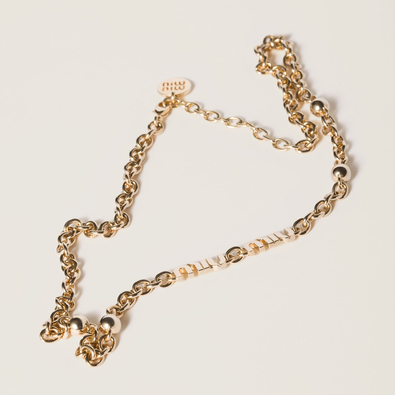 Miu Miu Logo necklace outlook