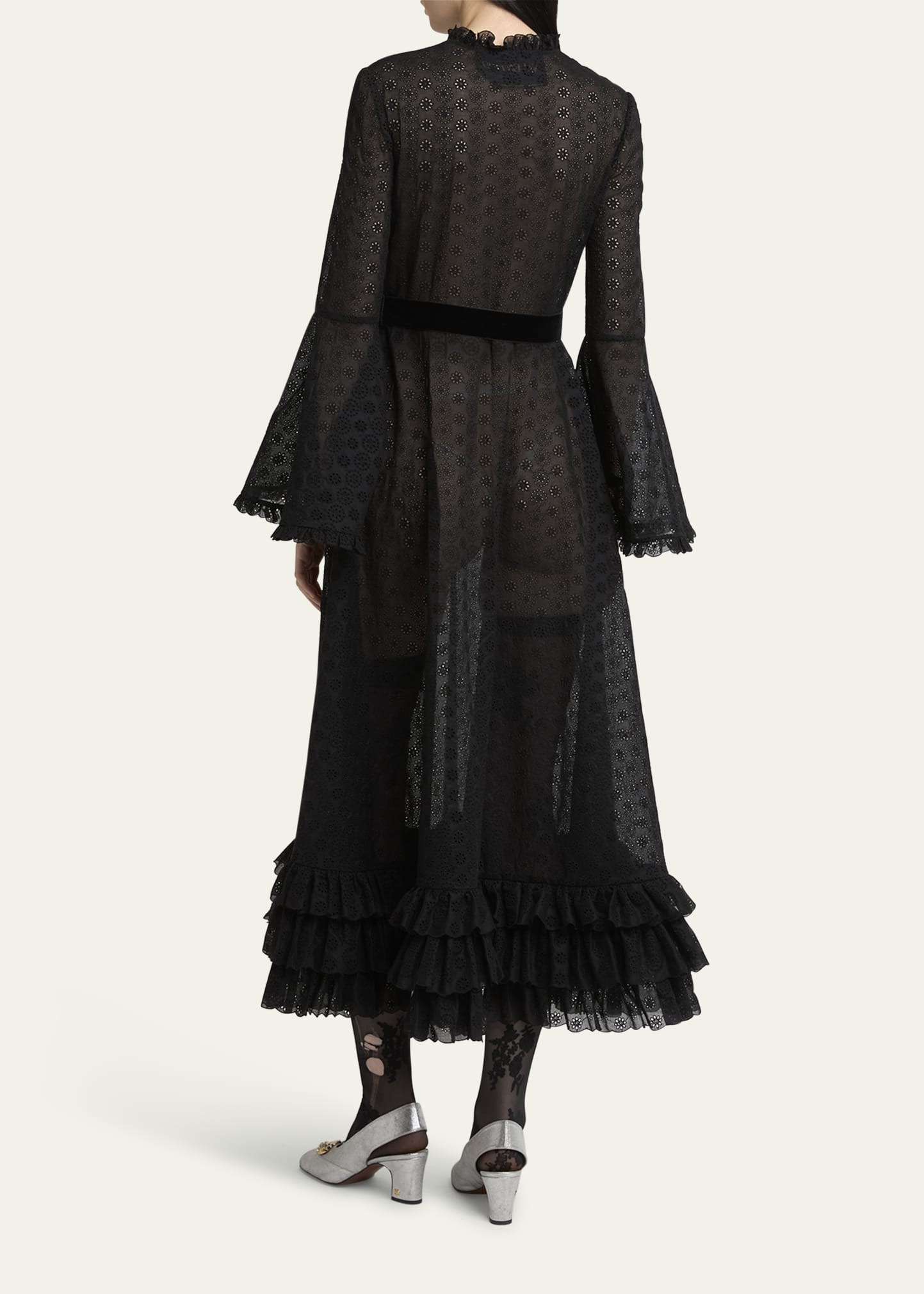 Daisy Sangallo Ruffle Trim Belted Midi Dress - 3