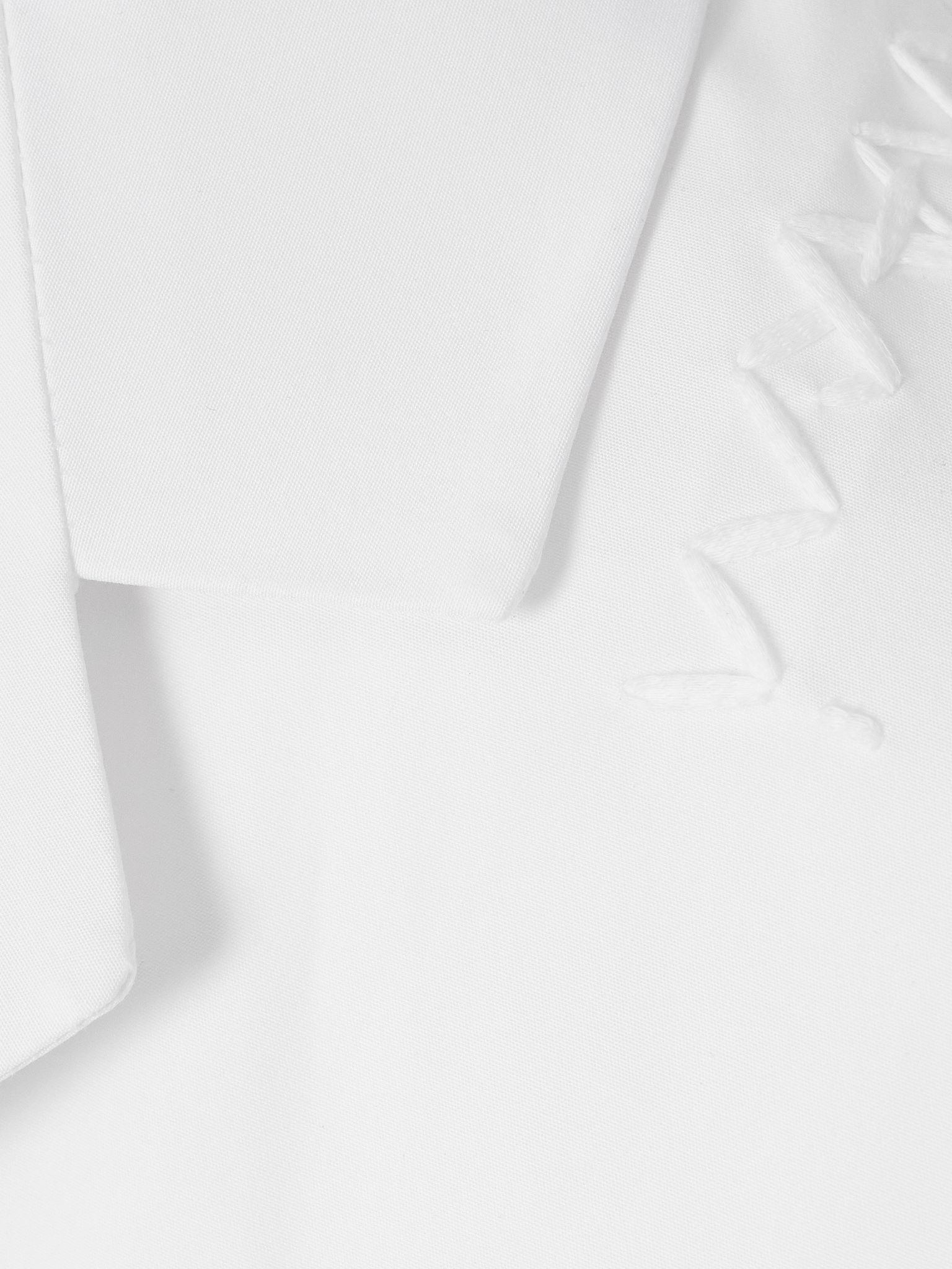 Organic cotton-poplin blazer White - 5