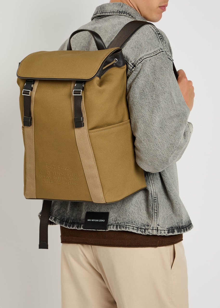 Paul Smith Canvas and Leather Backpack - 5