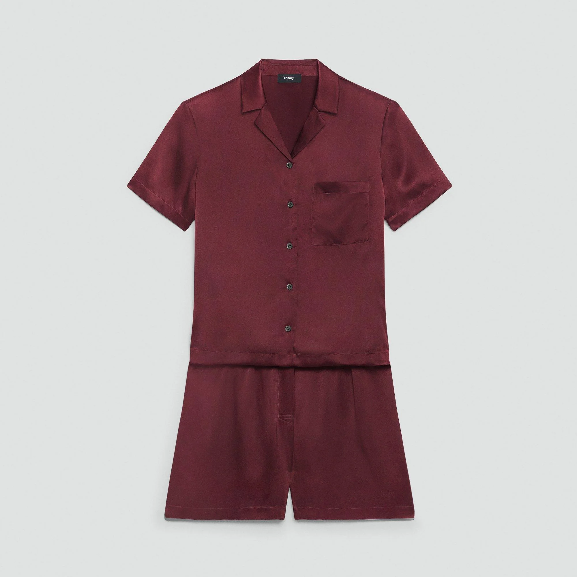 Short Pajama Set in Lounge Silk - 1