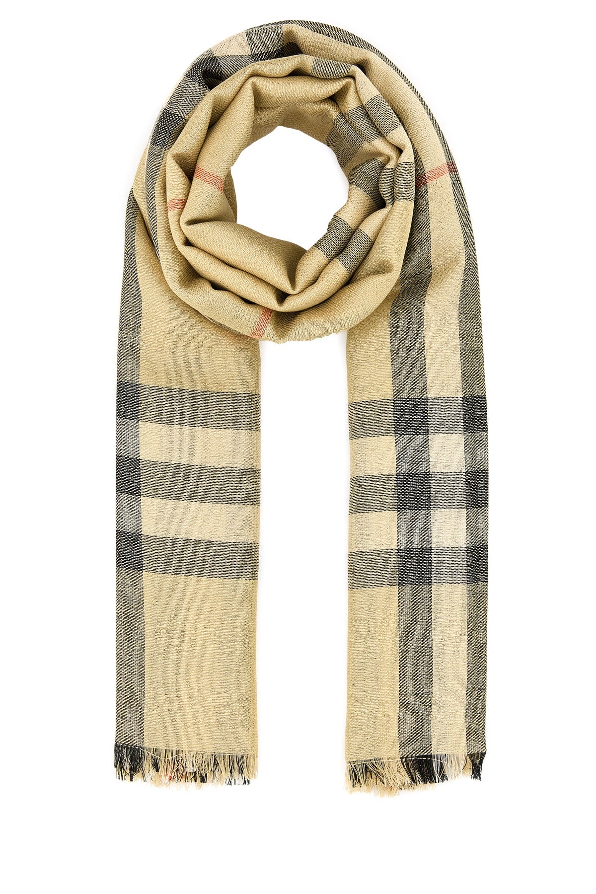 Embroidered wool blend scarf - 1