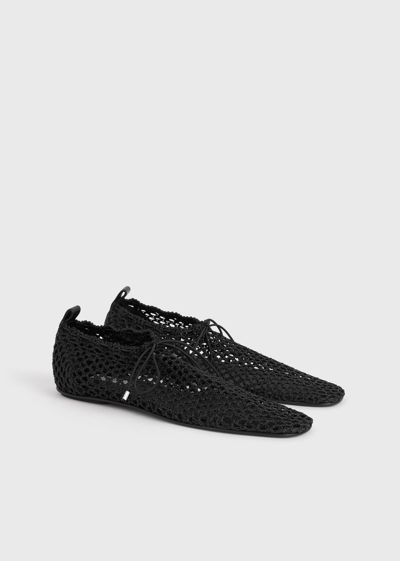 Crochet ballerinas black 6