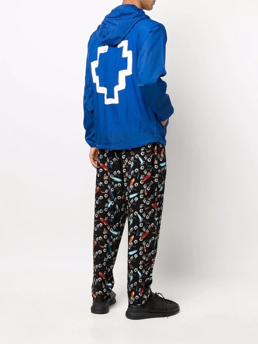 Cross-motif windbreaker - 2