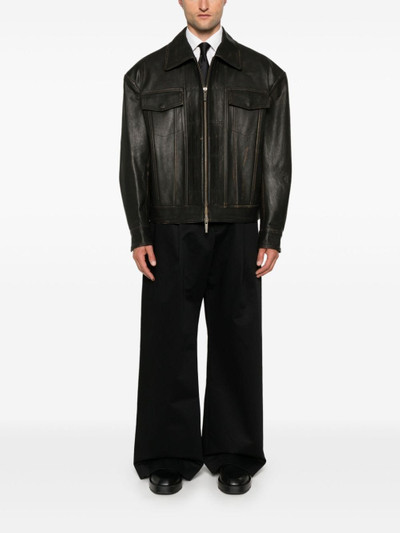 FENG CHEN WANG leather jacket outlook