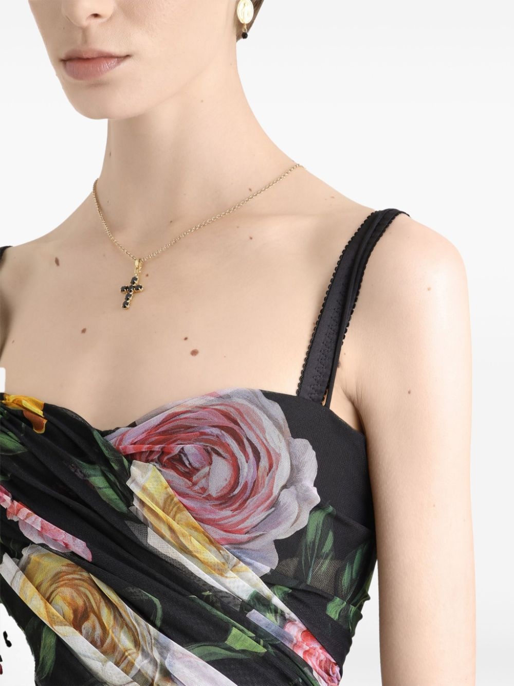 floral-print mini dress - 5