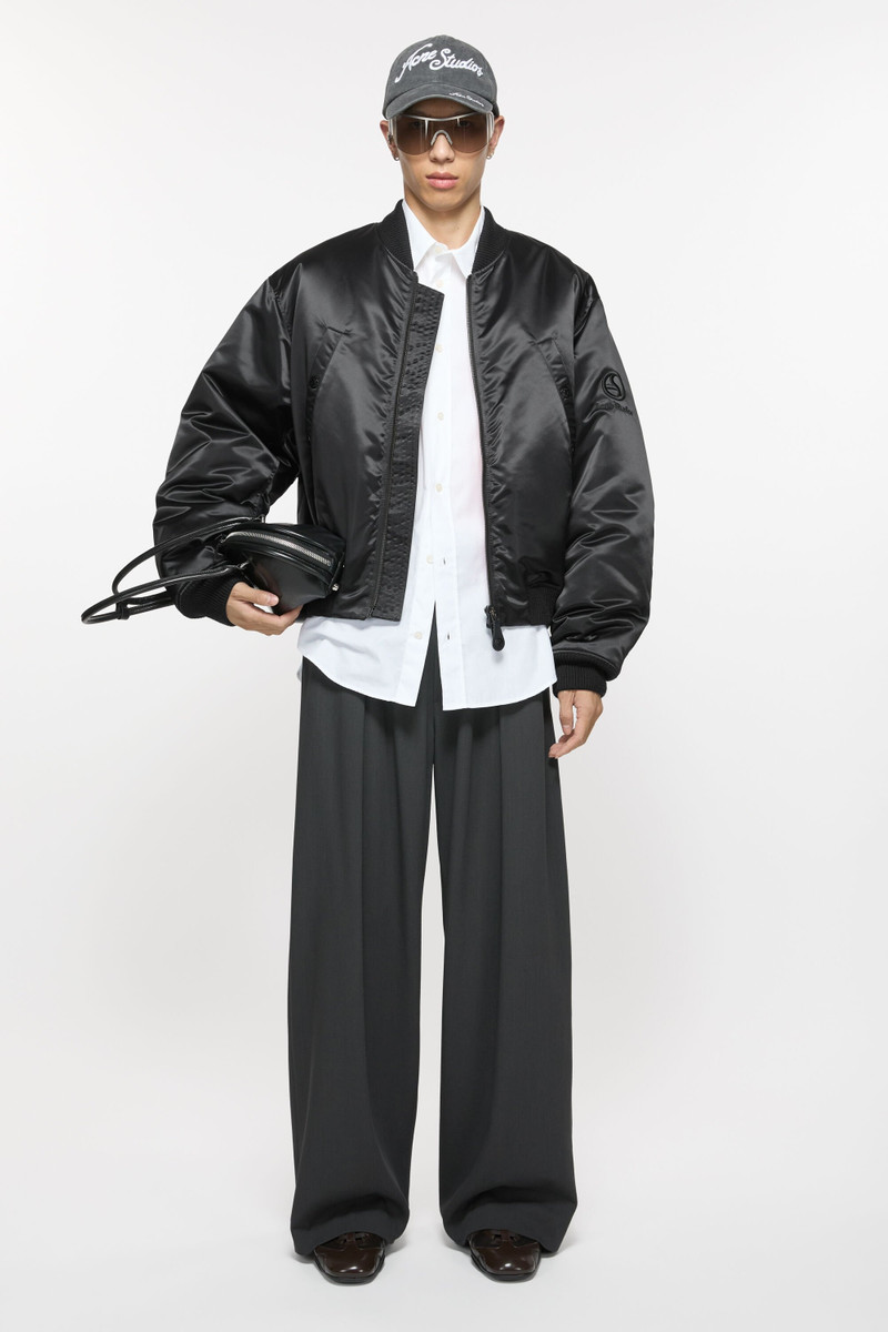 Acne Studios Bomber jacket logogram - Black outlook