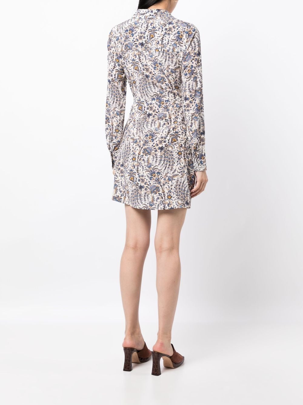 abstract-pattern print wrap dress - 4