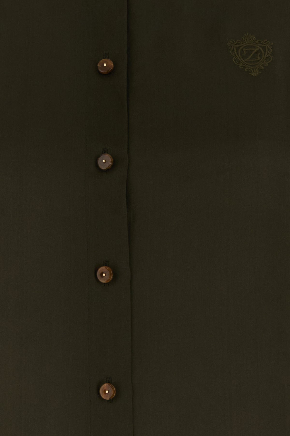 Olive green satin Hypnotic shirt - 3