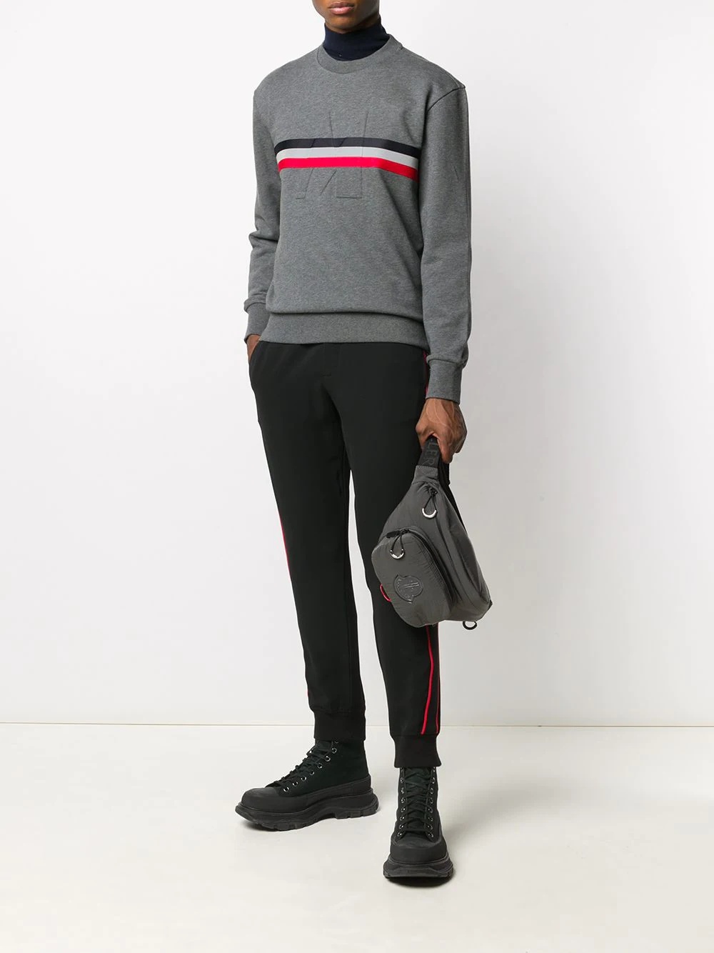 tricolour stripe jumper - 2