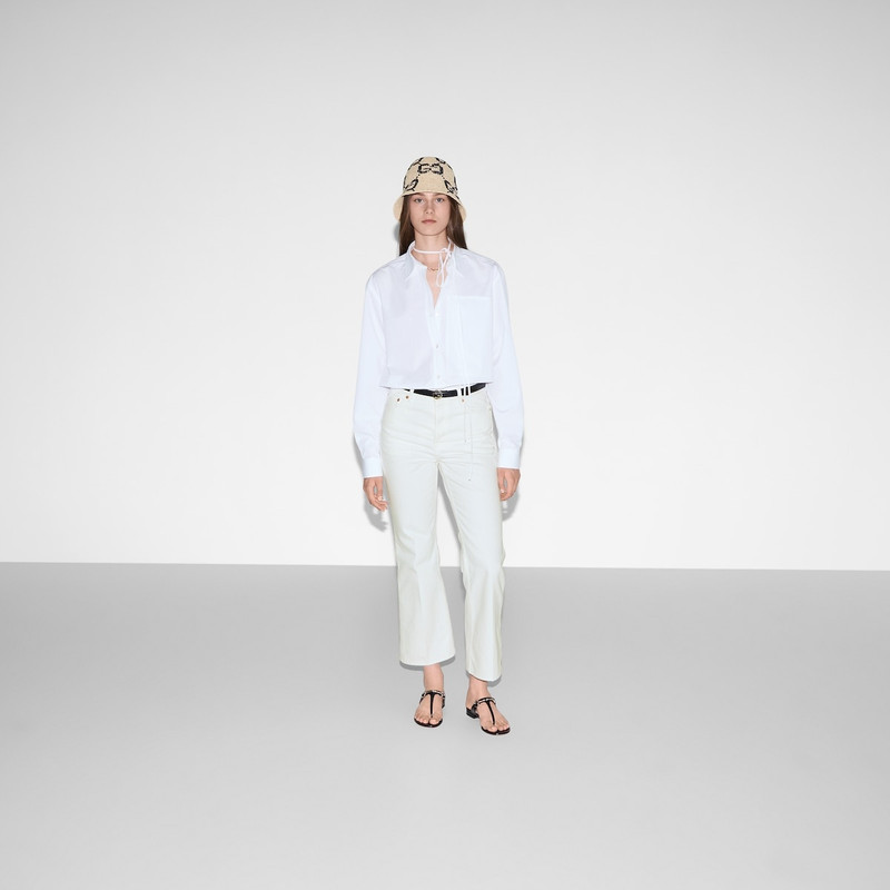 GUCCI Embossed cotton poplin shirt outlook