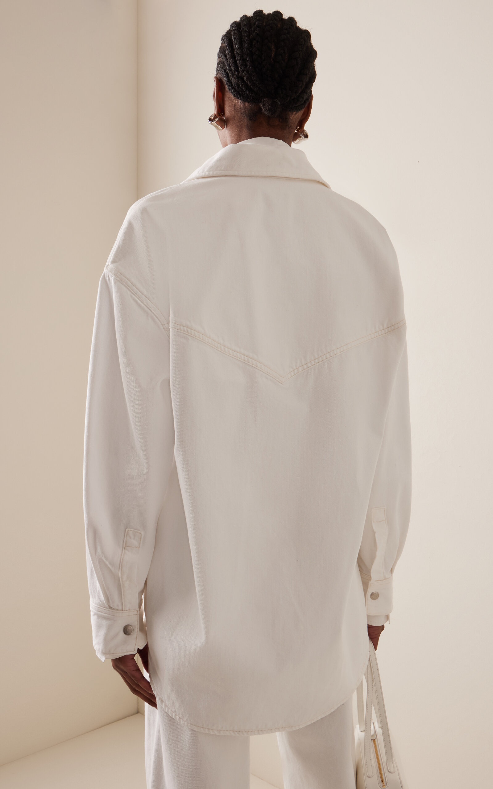 Lotta Oversized Denim Shirt white - 4