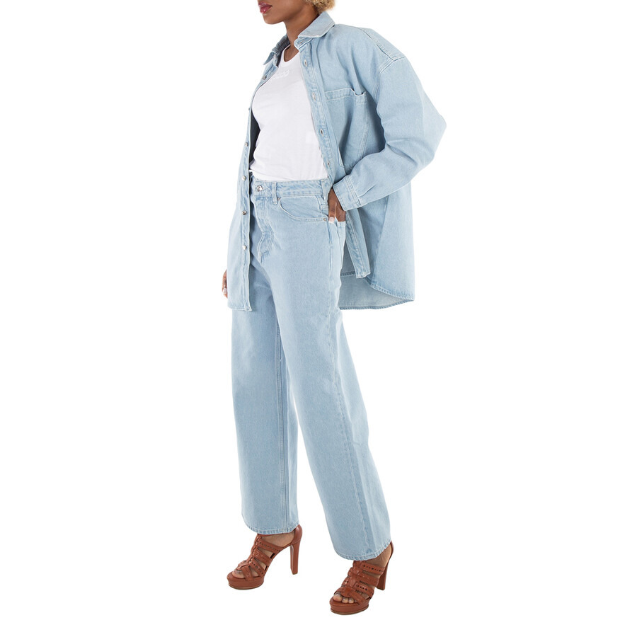 Nanushka Sun Bleach Josine Wide-Leg Denim Jeans - 4