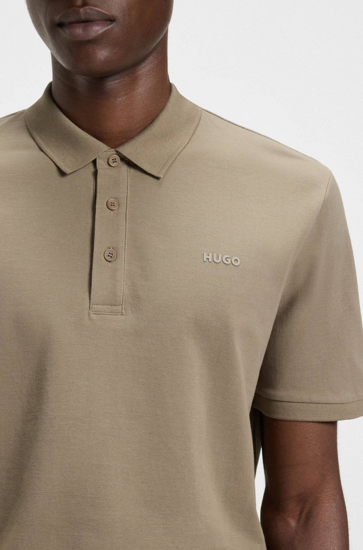 COTTON-PIQUÉ POLO SHIRT WITH LOGO PRINT - 3