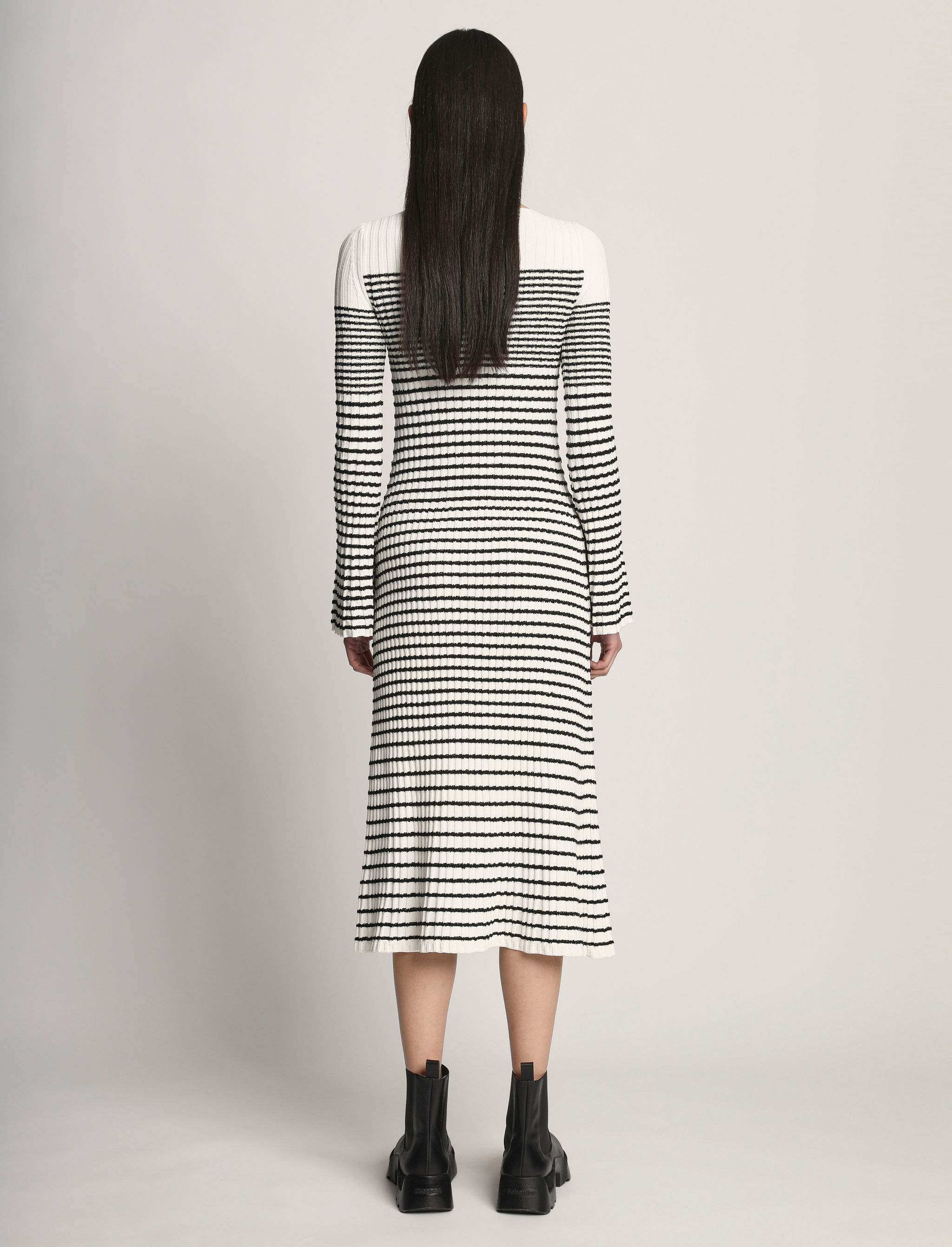 Boucle Mini Stripe Knit Dress - 4