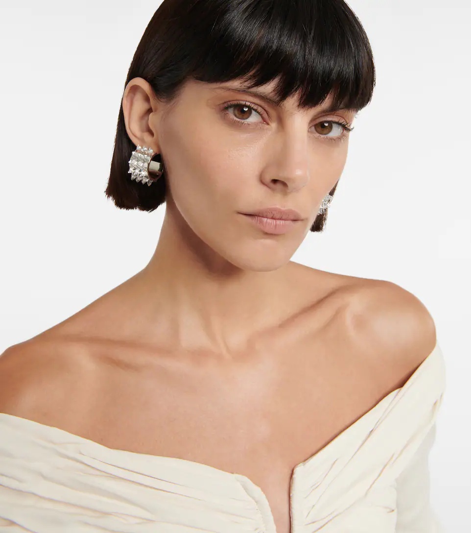 Karma crystal-embellished earrings - 3
