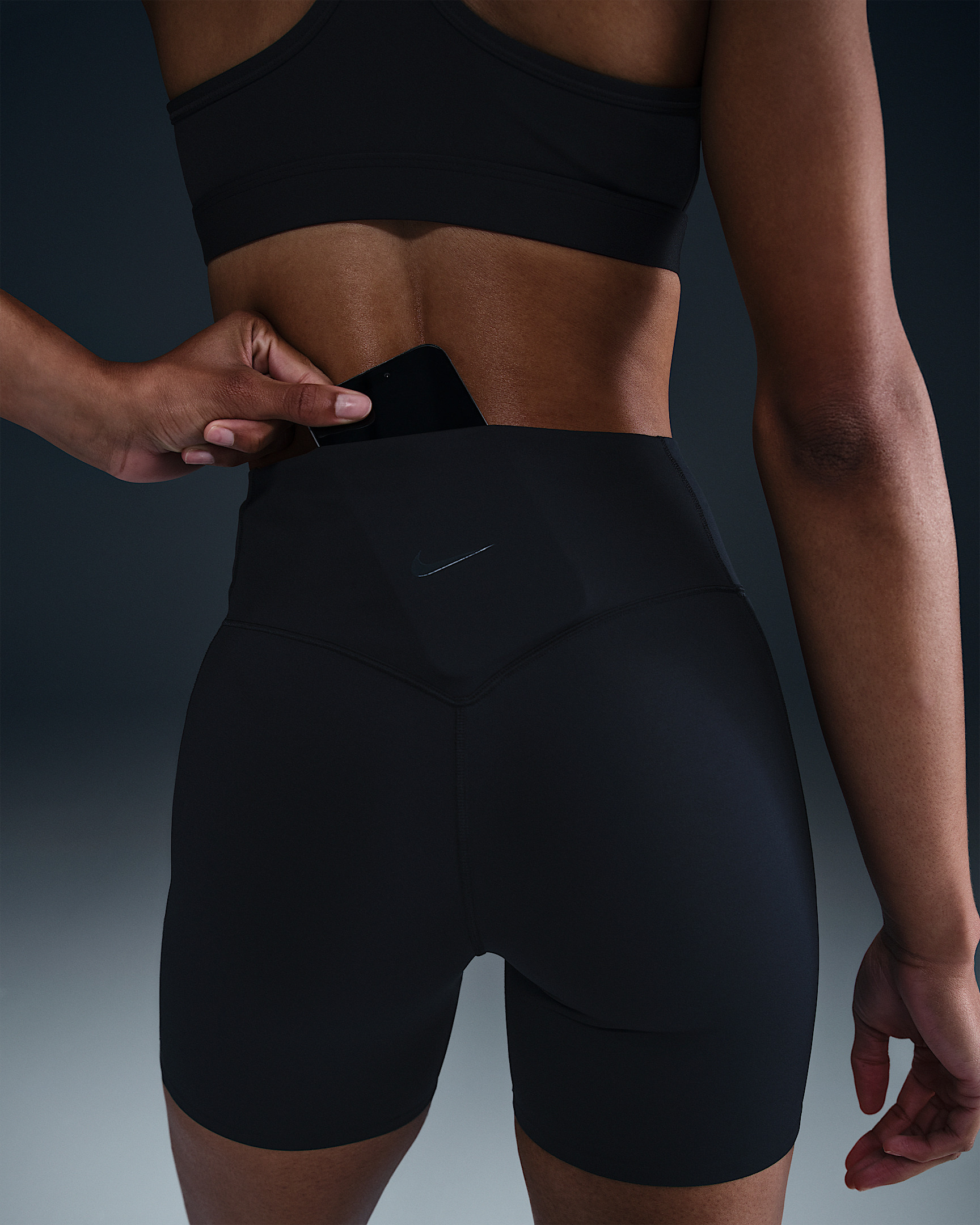 Nike Universa Women's Medium-Support High-Waisted 5" Biker Shorts with Pockets - 6