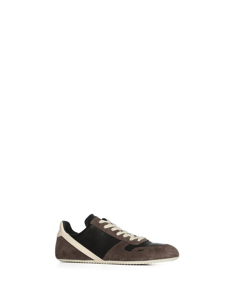 Rick Owens Suede and Leather Sneakers Taupe outlook
