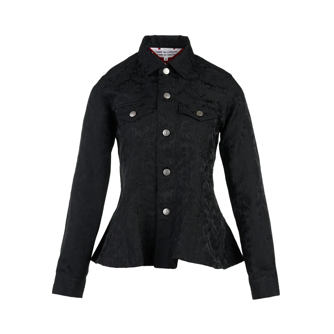Jacquard Peplum Jacket - 1