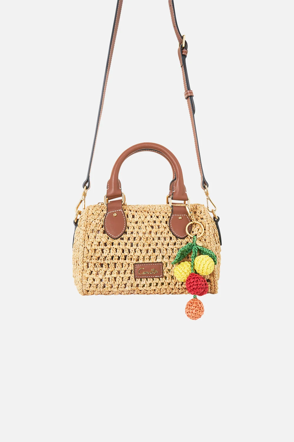 BARREL BAG WITH LEATHER TRIMS VA VA VINTAGE - 1