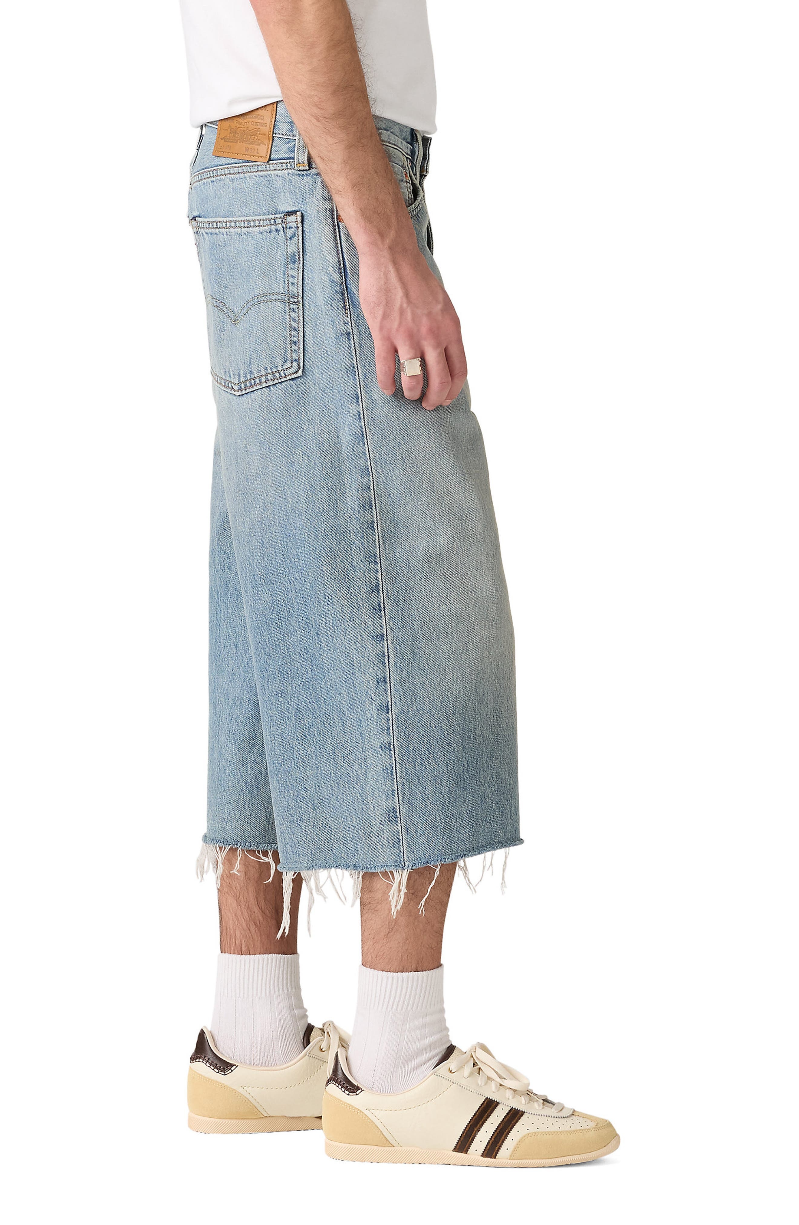 levi's 478™ Raw Hem Baggy Capri Jeans in Mellow Mornings at Nordstrom - 3