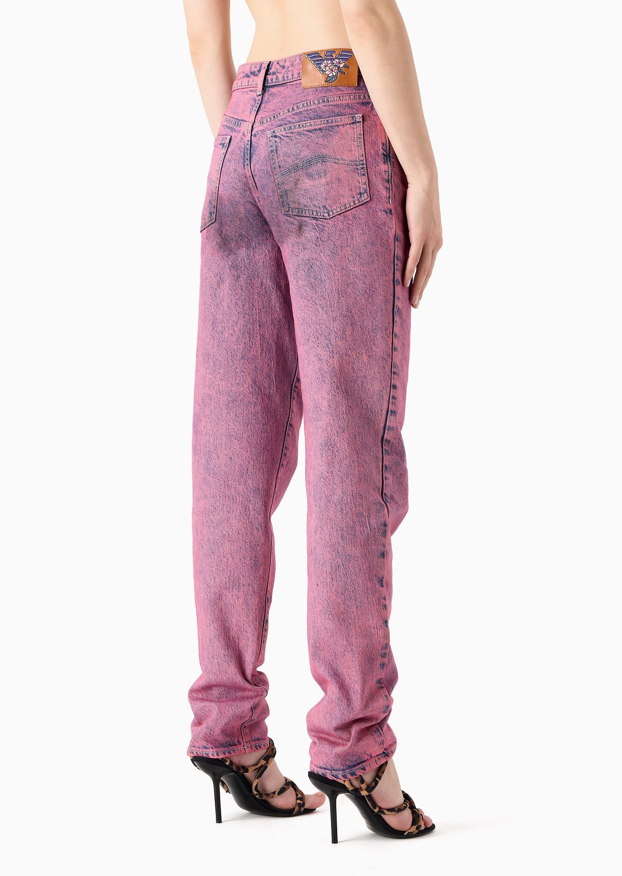Emporio Armani Sustainability Values Capsule Collection over-dyed organic Lyocell-blend denim jeans - 3