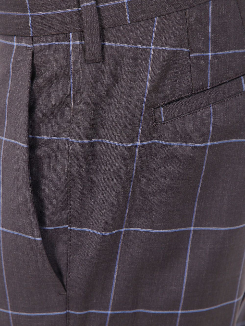 checked-pattern tailored trousers - 3
