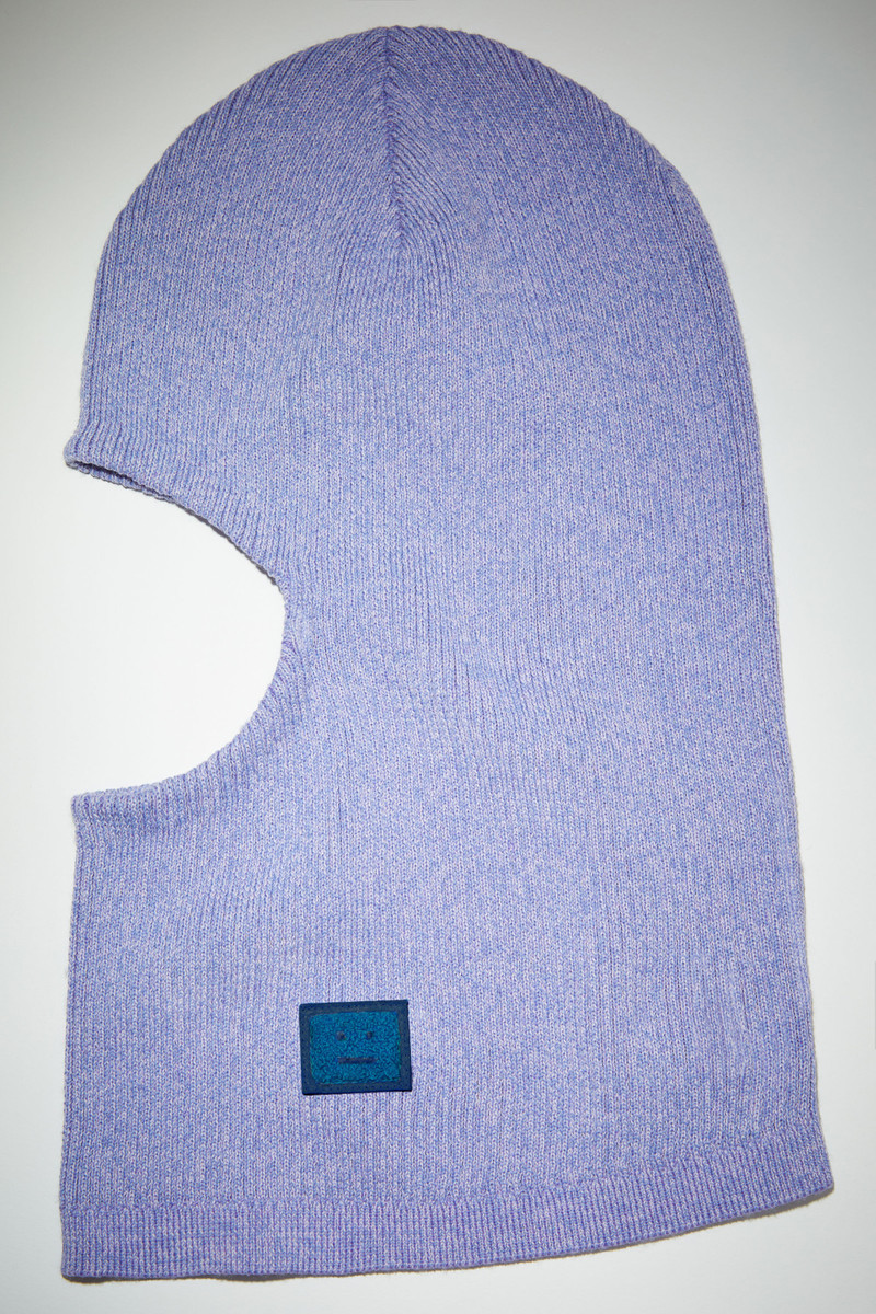 Ribbed knit balaclava - Iris purple 4
