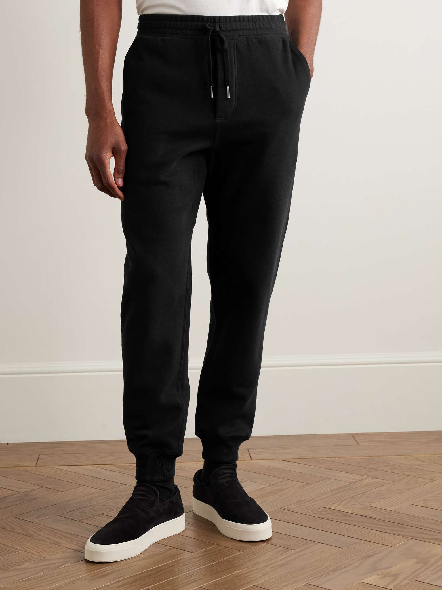 Tapered Cotton-Blend Jersey Sweatpants - 3