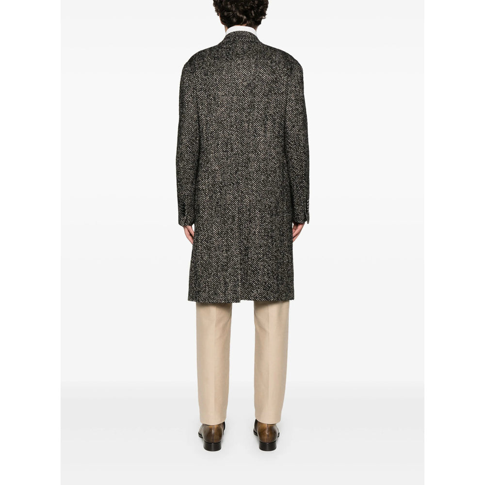 TAGLIATORE - Tagliatore Black Coats - Double Breasted Coats Men - 4