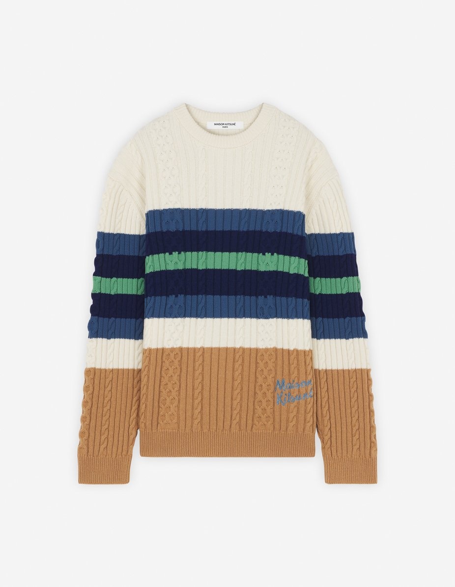 STRIPED CABLE JUMPER - 1