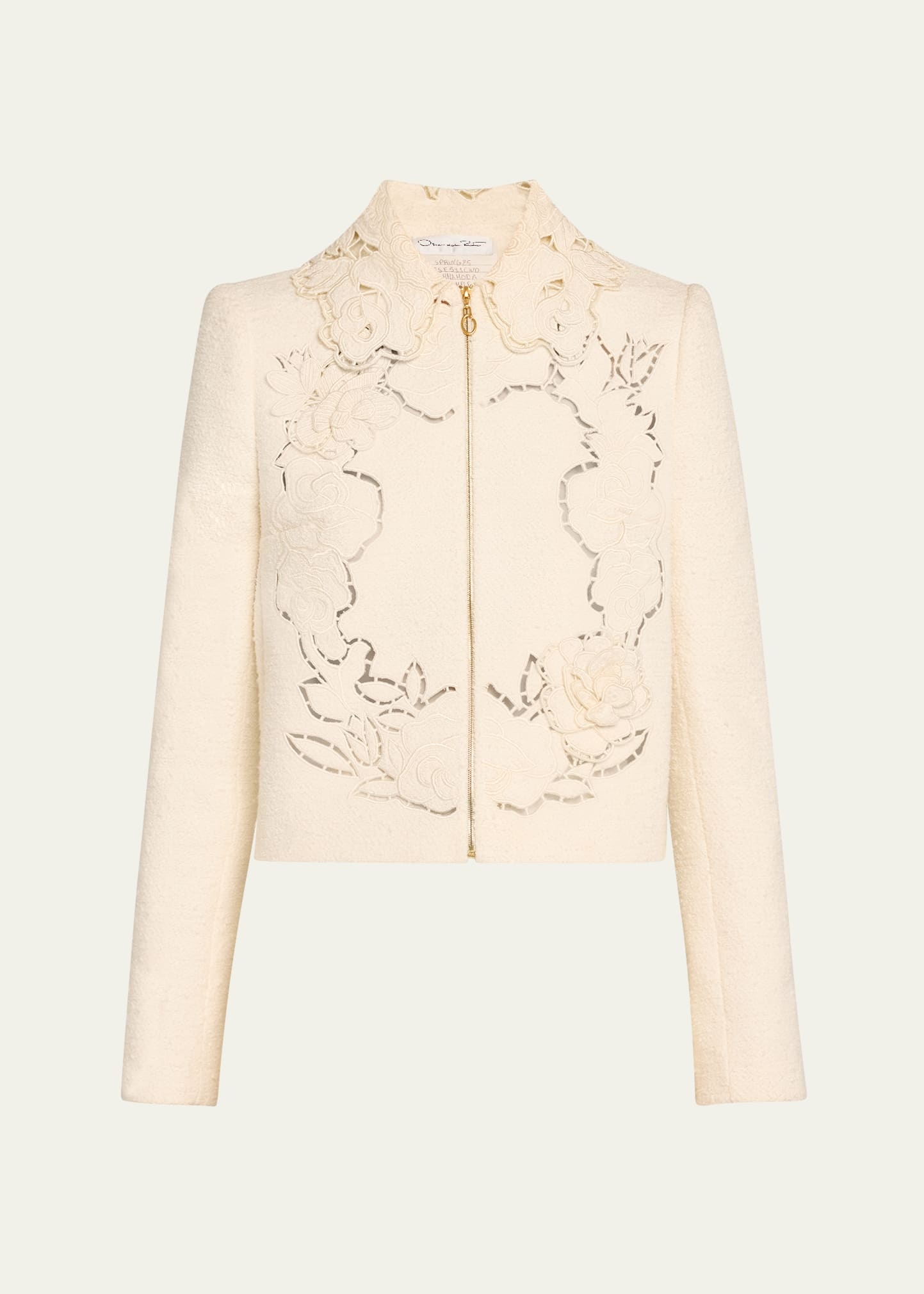 Rose Ladder Stitch Tweed Jacket - 1
