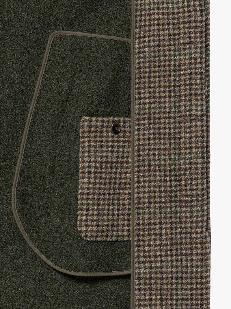 BOSTON GREEN CHECK WOOL OVERCOAT 6