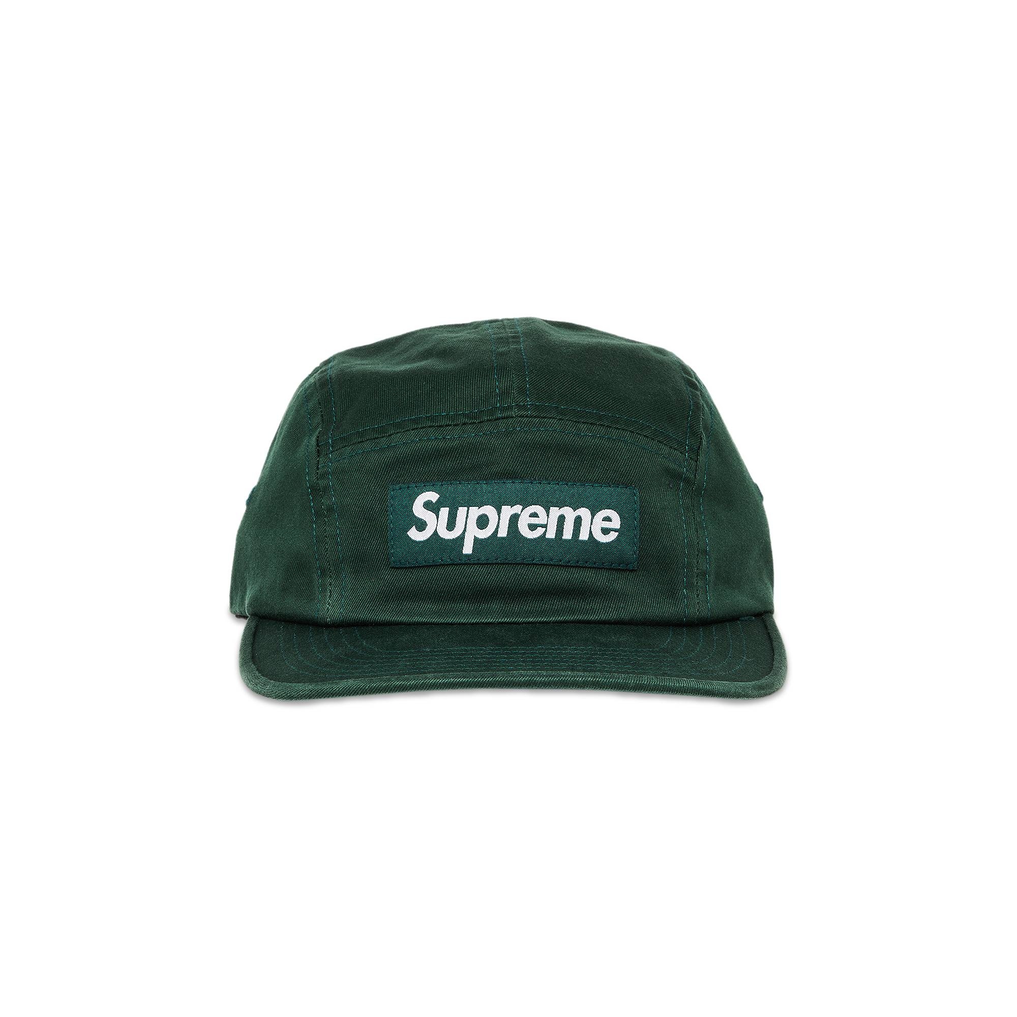 Supreme Washed Chino Twill Camp Cap 'Pine Green' - 1