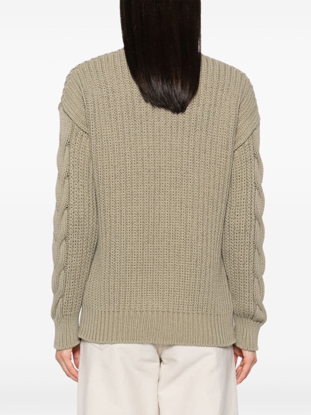 chunky cable knit jumper - 4