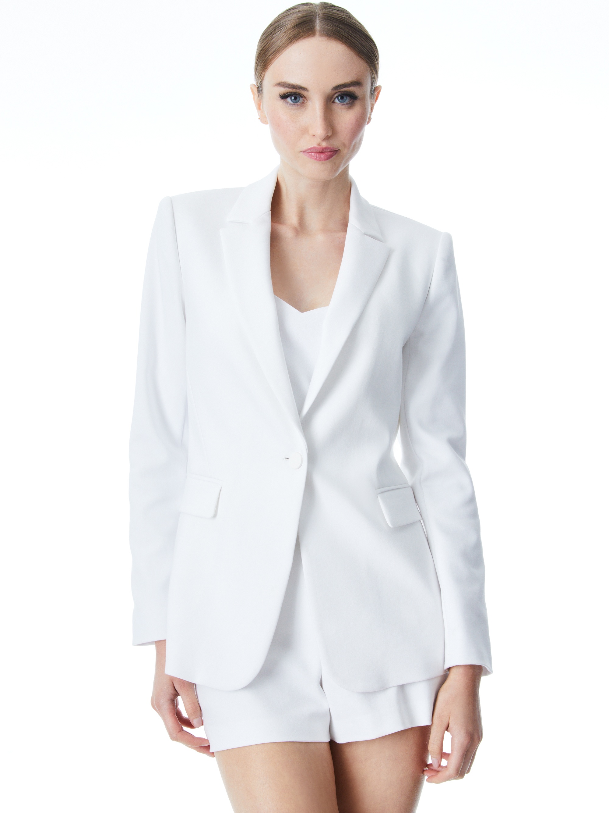 MACEY FITTED NOTCH COLLAR BLAZER + DONALD HIGH WAIST SHORT - 1