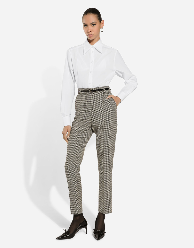 Tailored wool houndstooth pants 5