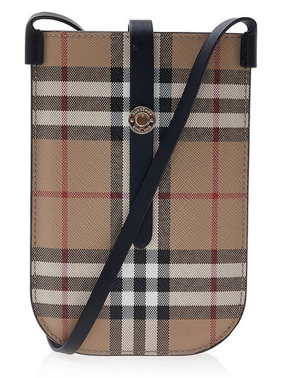 Burberry Vintage Check And Strap Phone Case Beige Black outlook