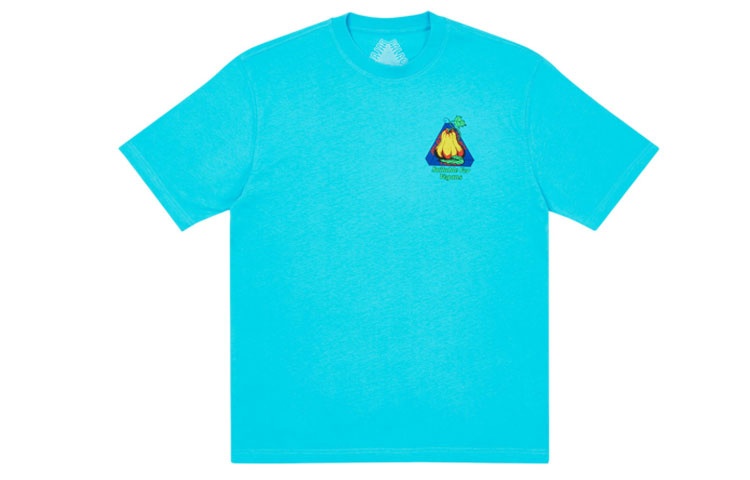 PALACE Nein Cheese Nein Egg T-Shirt Blue Back Printing Short Sleeve Unisex P19TS301 - 2