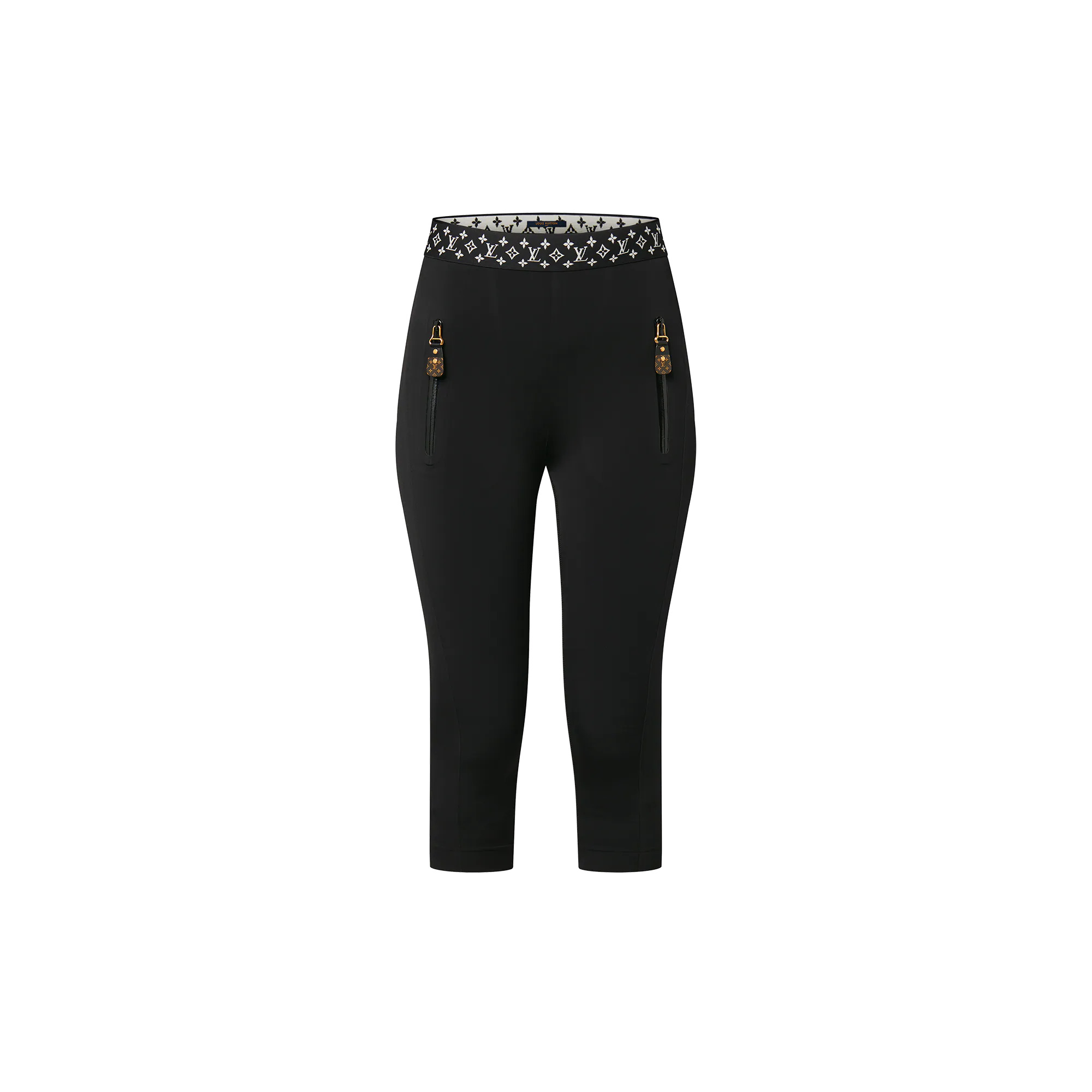 Monogram Accent Capri Leggings - 1