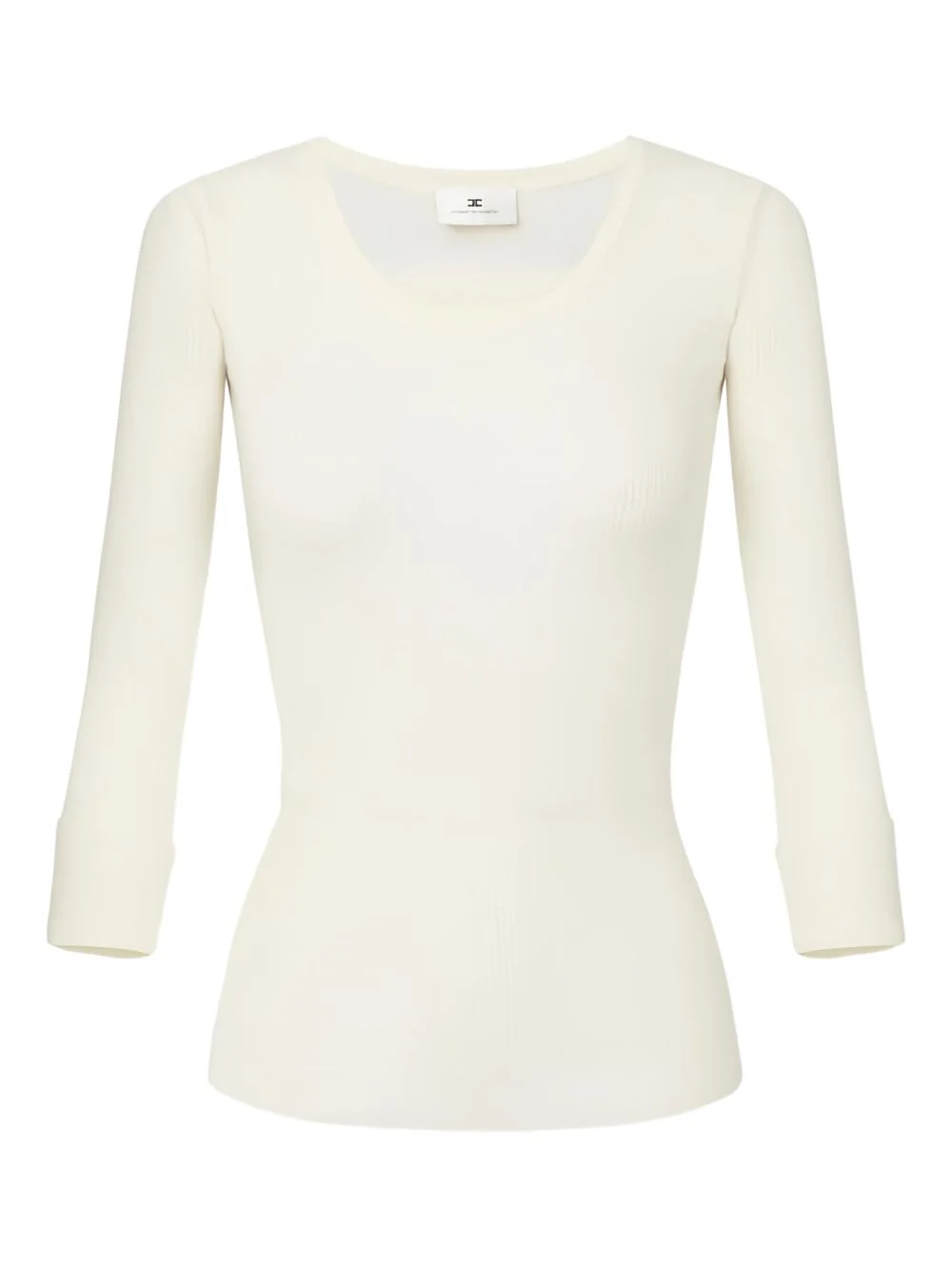 ribbed chain knit top - 1