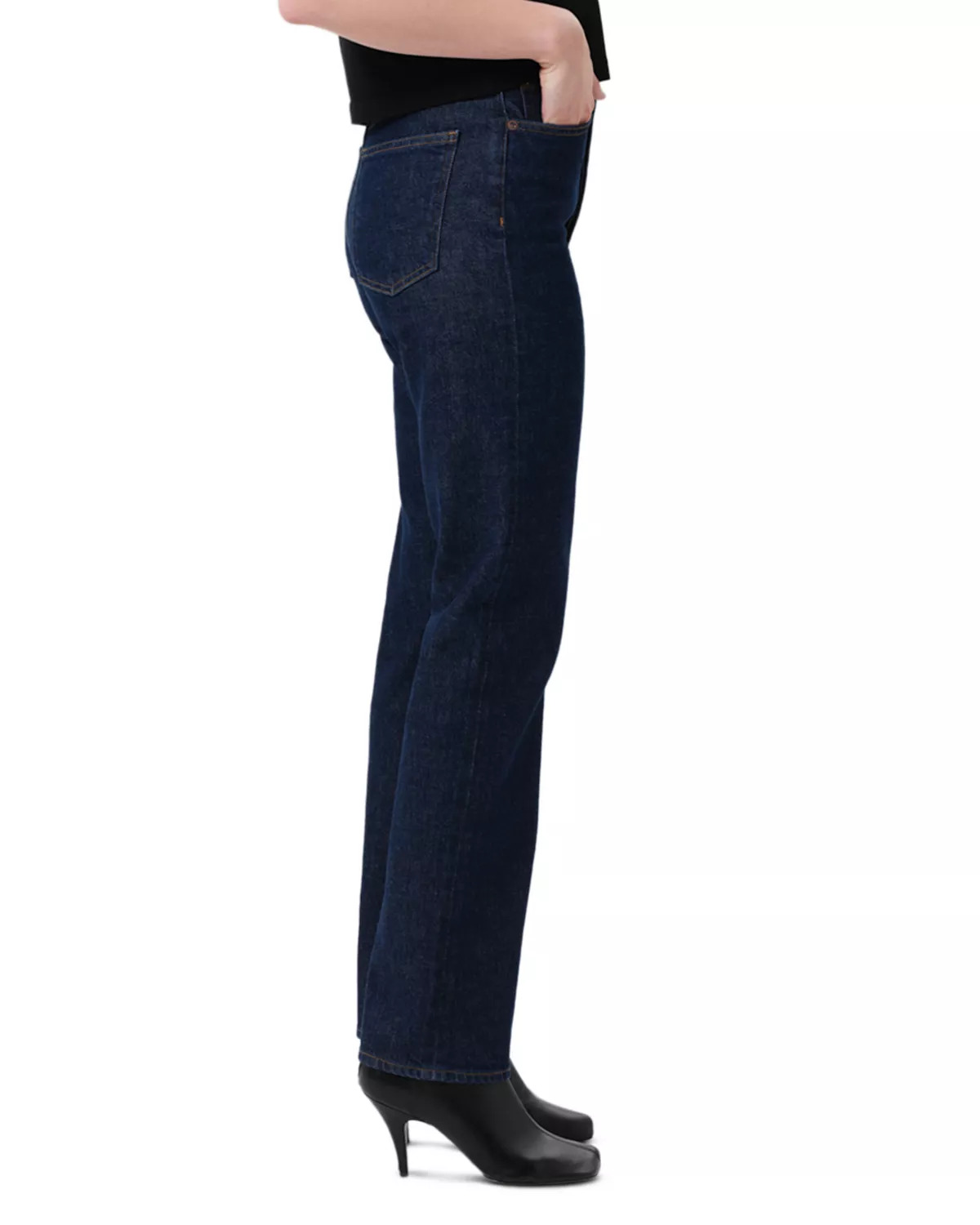 90's Pinch Long Waist High Rise Straight Leg Jeans  in Reissue - 4