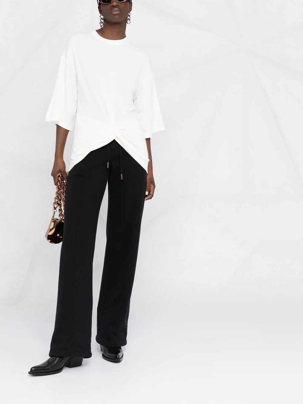 ruched crew-neck T-shirt - 2
