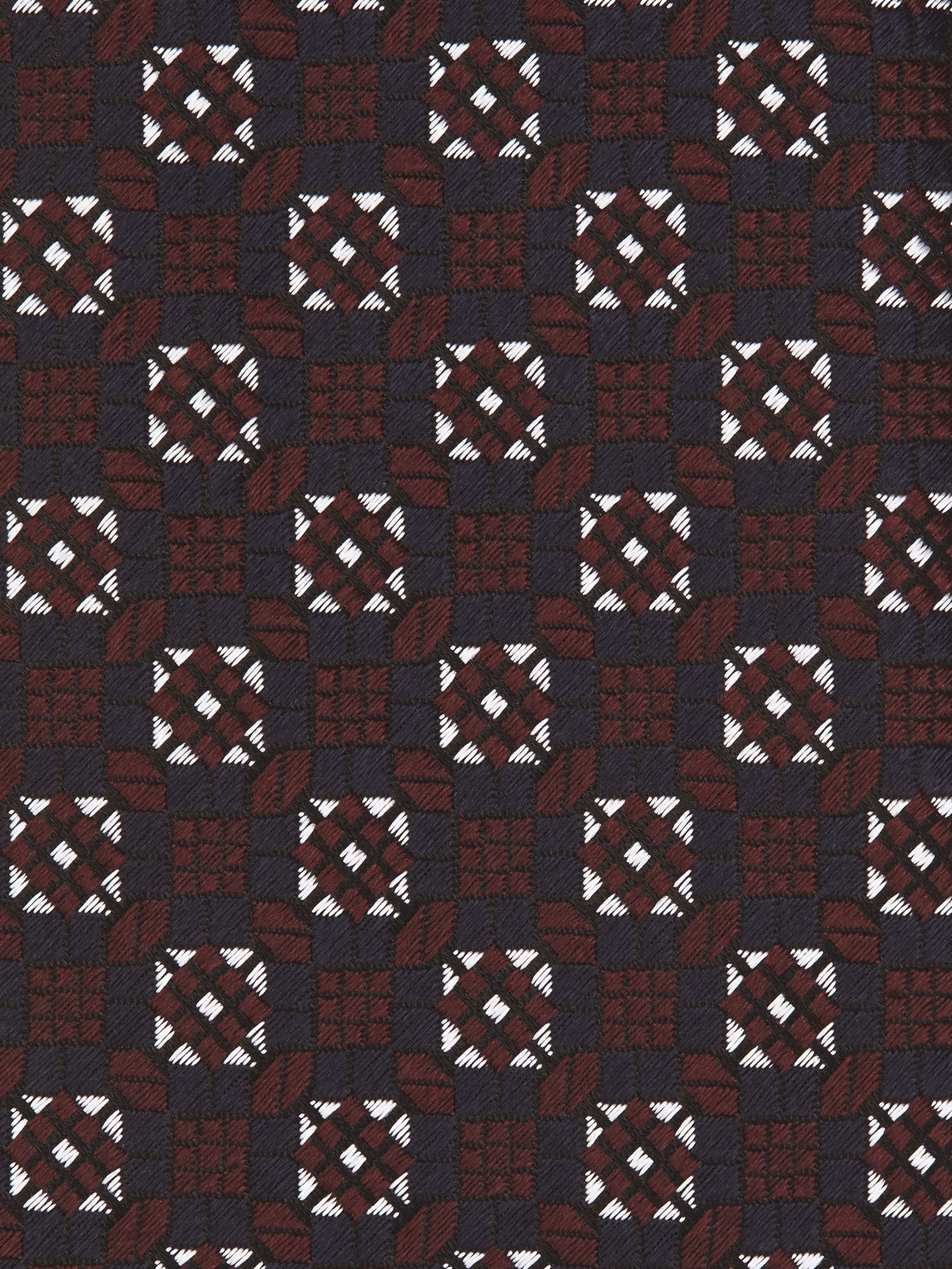 BURGUNDY CINQUE PIEGHE SILK TIE - 2