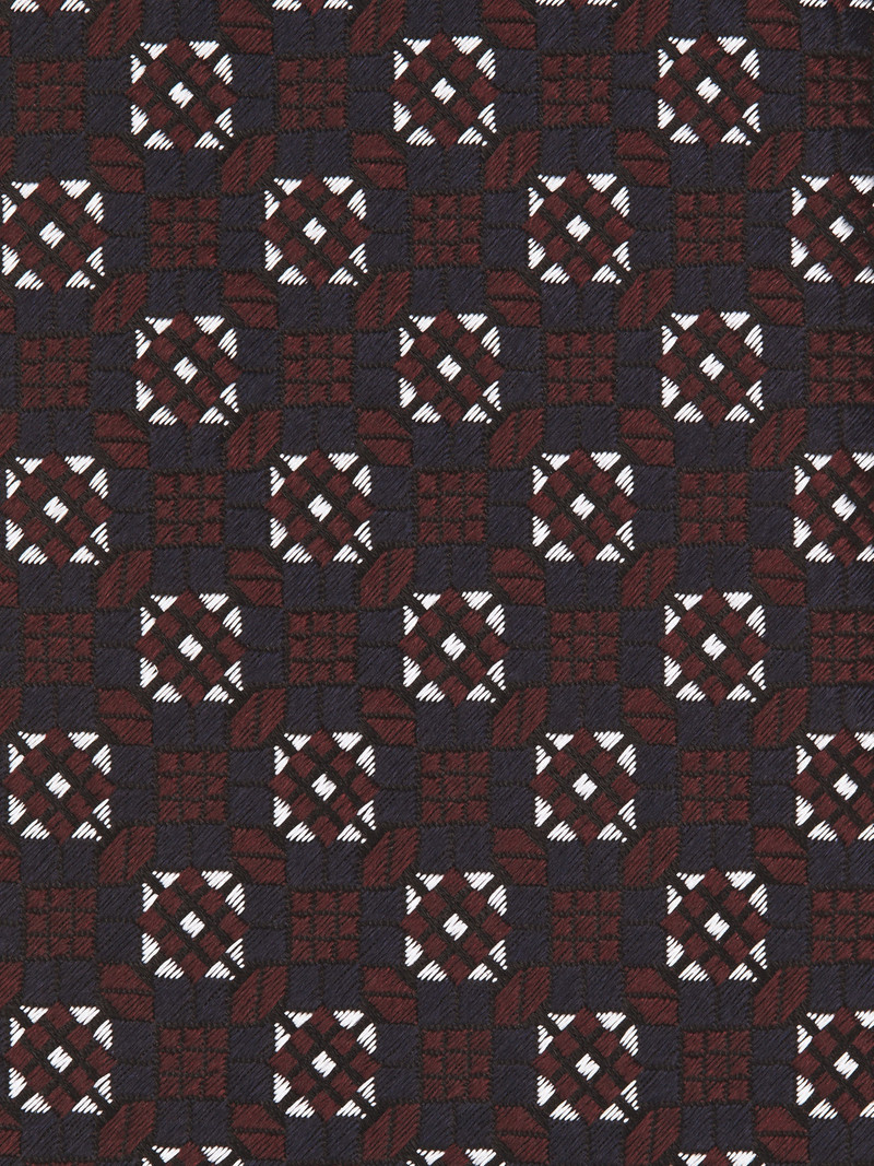 ZEGNA BURGUNDY CINQUE PIEGHE SILK TIE outlook