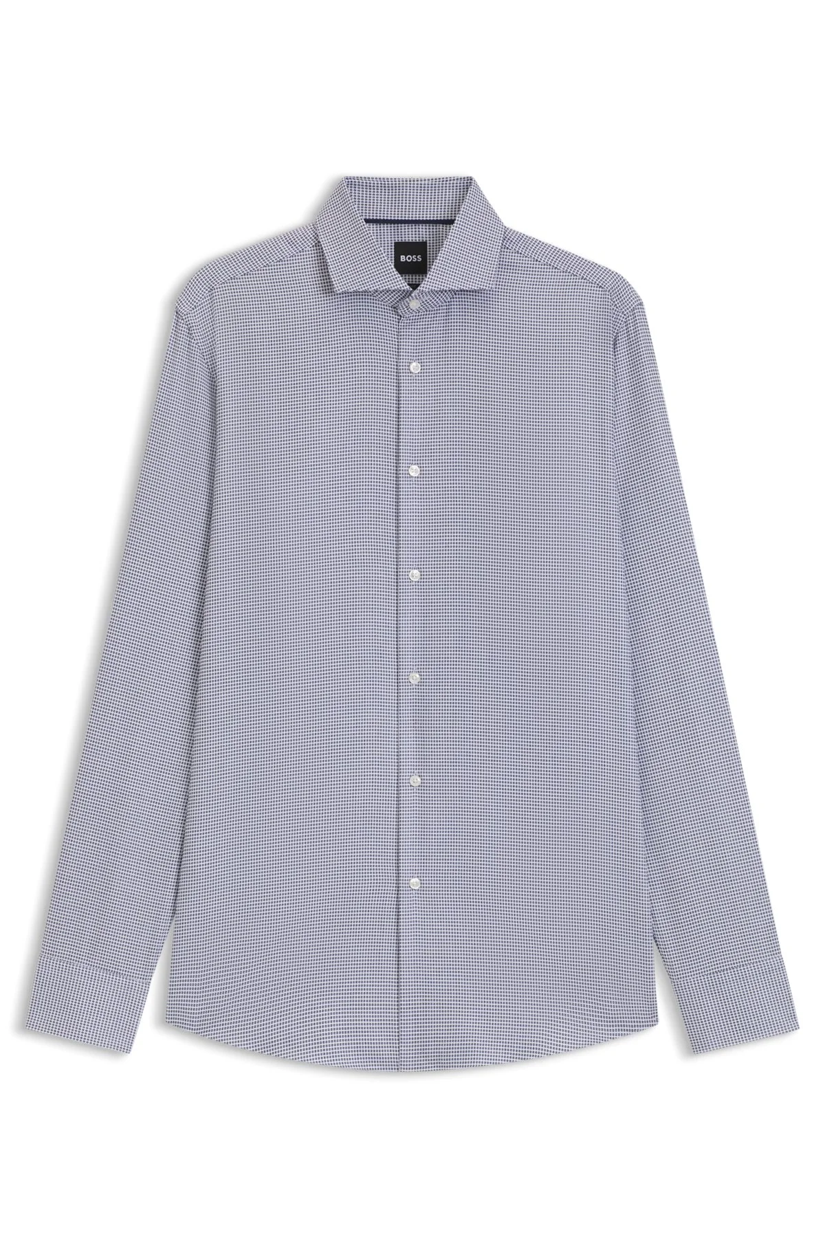 SLIM-FIT SHIRT IN STRUCTURED COTTON - 1