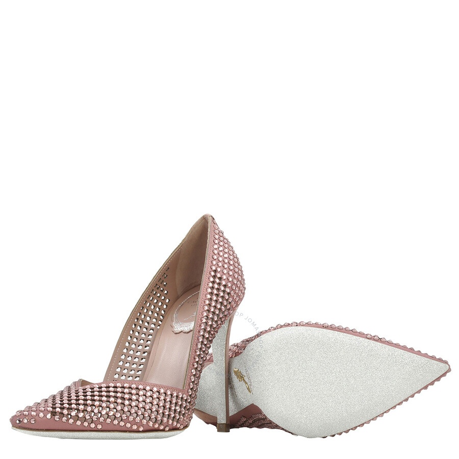 Rene Caovilla Ladies Blush Crystal Pointed-Toe Pumps - 2