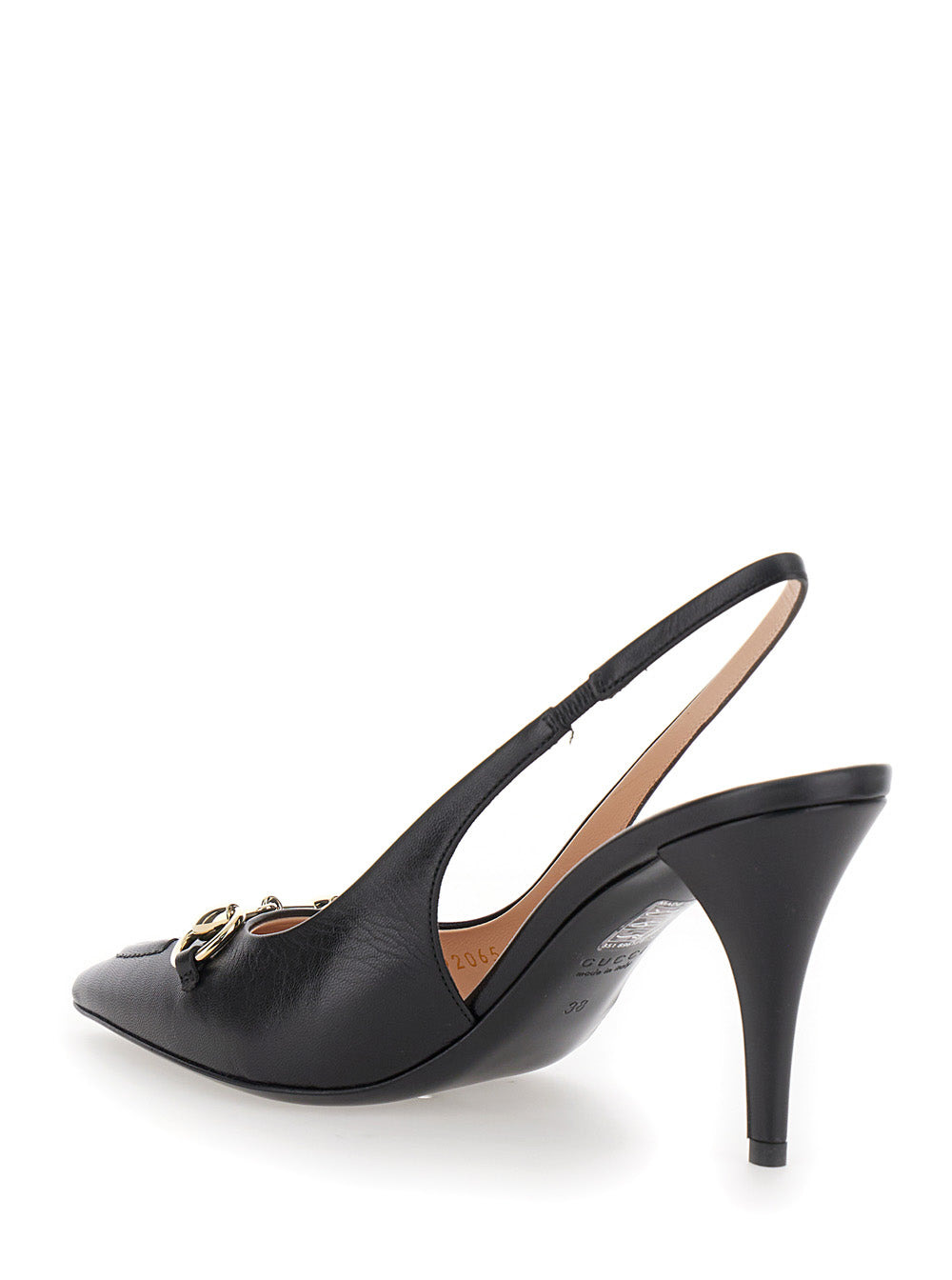 Gucci Women 'Erin' Black Slingback Pumps With Horsebit Detail In Leather Woman - 3