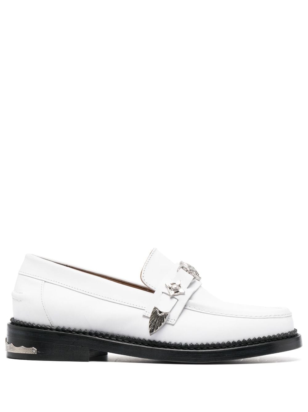 polished leather loafers - 1